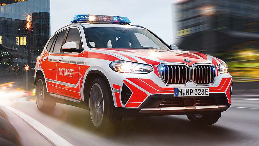 BMW X3 G01LCI véhicule d’intervention médicale BMW X3 G01LCI véhicule d’intervention médicale vue avant 1/3 conduite