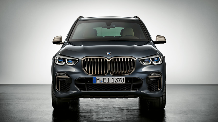Véhicules de protection BMW discrétion et invisibilisation des mesures de sécurité vue avant Véhicules de protection BMW discrétion et invisibilisation des mesures de sécurité vue avant