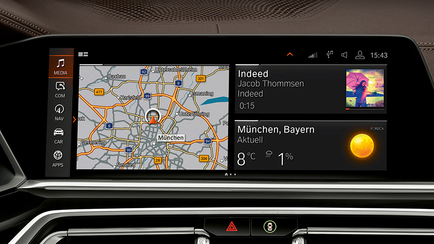 Véhicules de sécurité BMW BMW Intelligent Personal Assistant Écran de contrôle Véhicules de sécurité BMW BMW Intelligent Personal Assistant Écran de contrôle