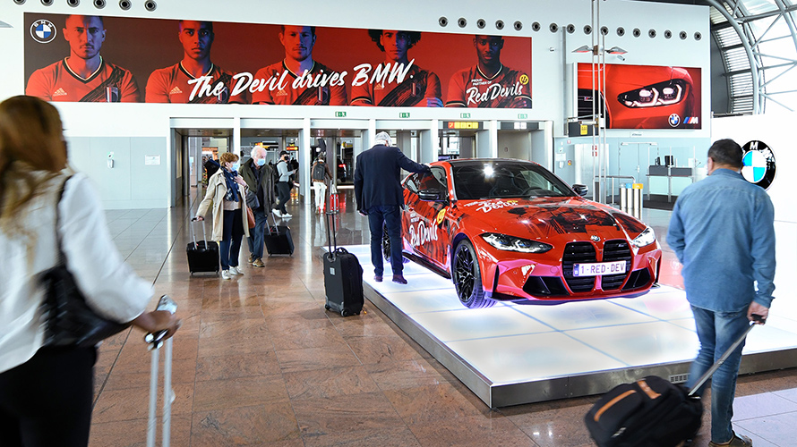 La BMW M4 Competition Coupé La BMW M4 Competition Coupé à l'aéroport de Zaventem