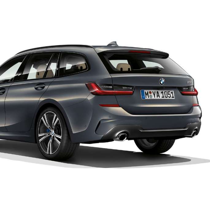 BMW Série 3 Touring, Modèle M Sport, vue de trois quarts arrière G21