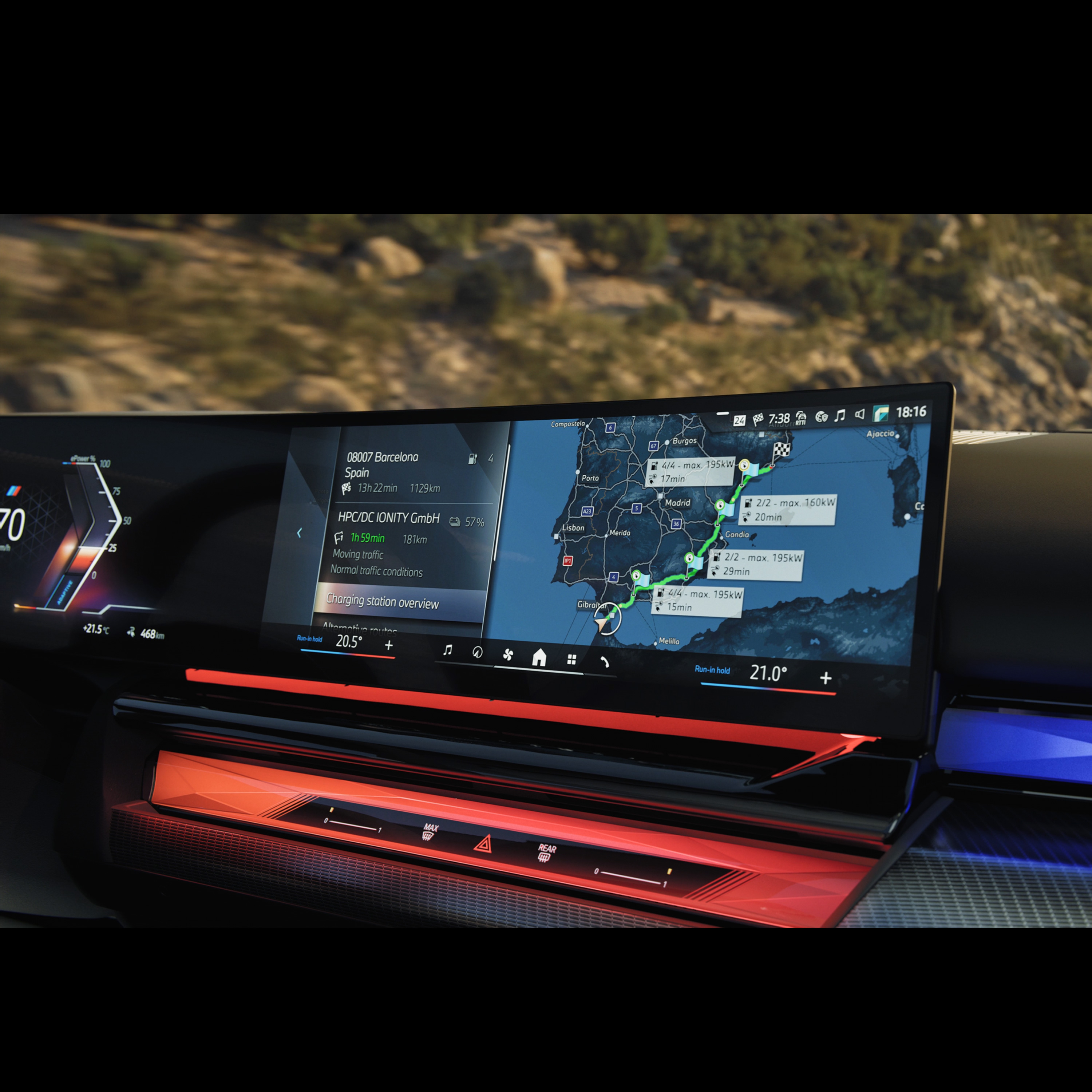 Routes voor geoptimaliseerd opladen BMW i5 Berline G60 BEV